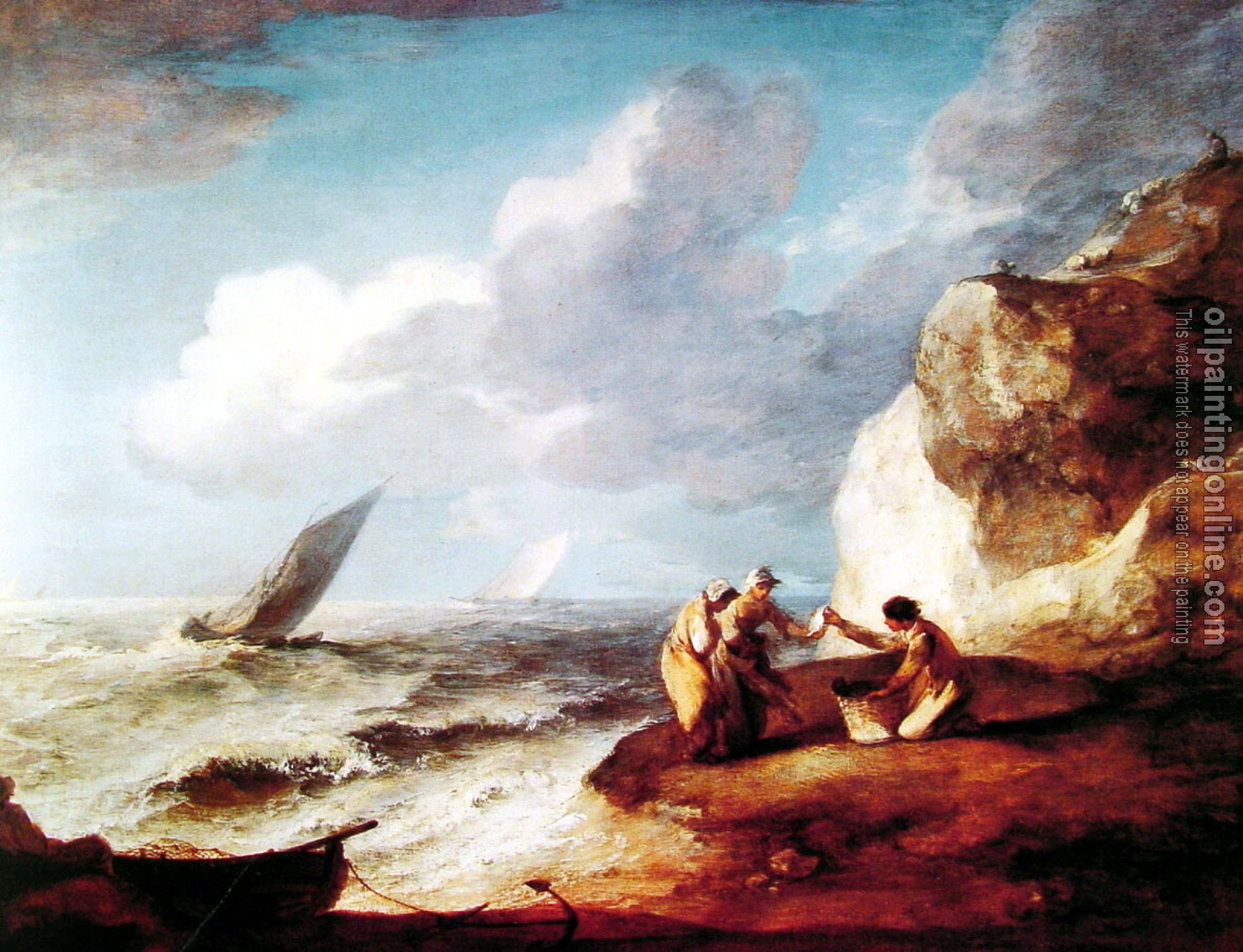 Gainsborough, Thomas - A Rocky Coastal Scene